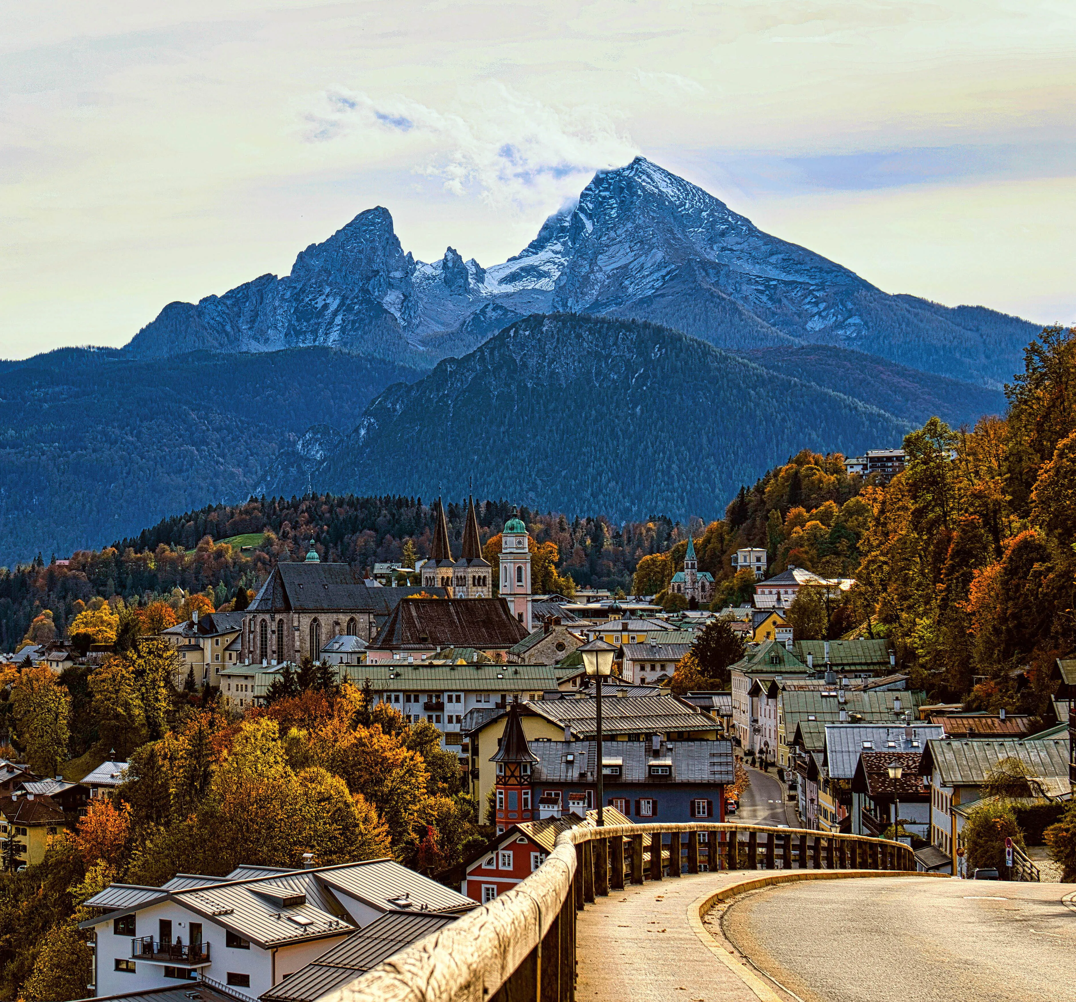 Berchtesgaden mit Watzmann im Herbst